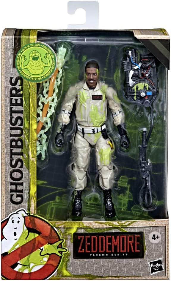 Hasbro Ghostbusters Plasma Series Glow-in-The-Dark Winston Zeddemore Toy 15-Cm-Scale Collectible Classic 1984 Figure, Ages 4 and Up, Multicolor, F4851 - Figurio