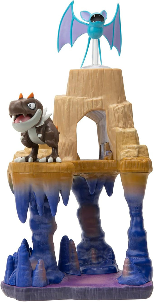 Pokémon Select Mountain Cave Environment - Multi-Level Display Set with 2-Inch Tyrunt and Zubat Battle Figures - Figurio