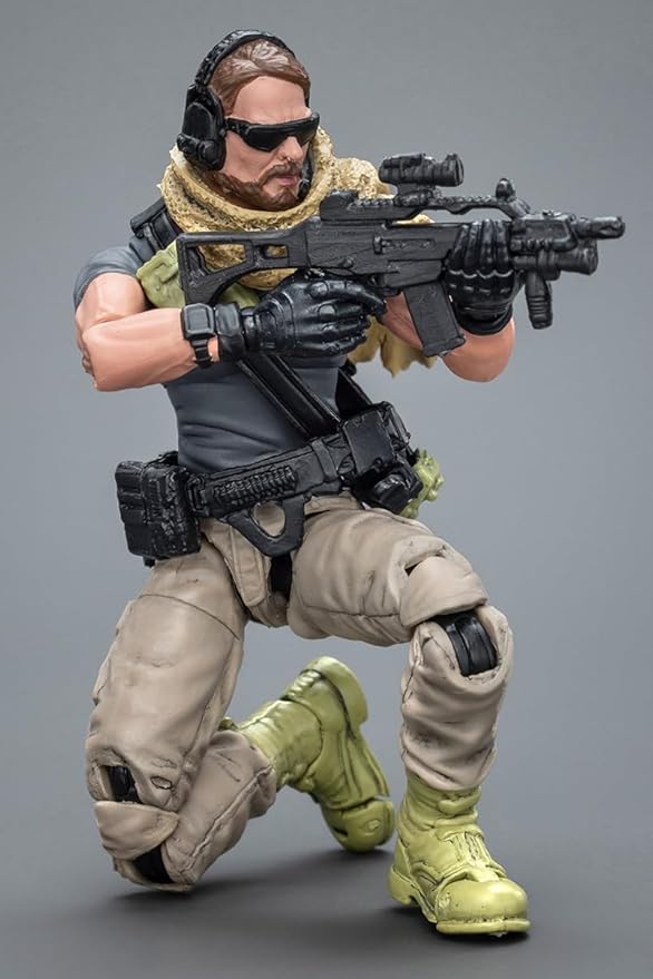 JOYTOY 1/18 Action Figure - Sack Mercenaries-The Sharpshooter ABS & PVC, Perfect for Collectors & Decor - 4.1 Inch, 3.49 OZ (JT9879) - Figurio