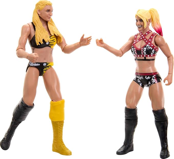 Mattel WWE Charlotte Flair vs Alexa Bliss Championship Showdown Action Figure 2-Pack with RAW Women's Championship, 6-inch - Figurio