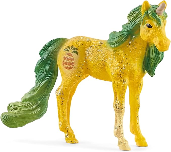 SCHLEICH bayala, Unicorn Toys, Unicorn Gifts for Girls and Boys 5-12 Years Old, Pineapple Unicorn Foal , Yellow - Figurio