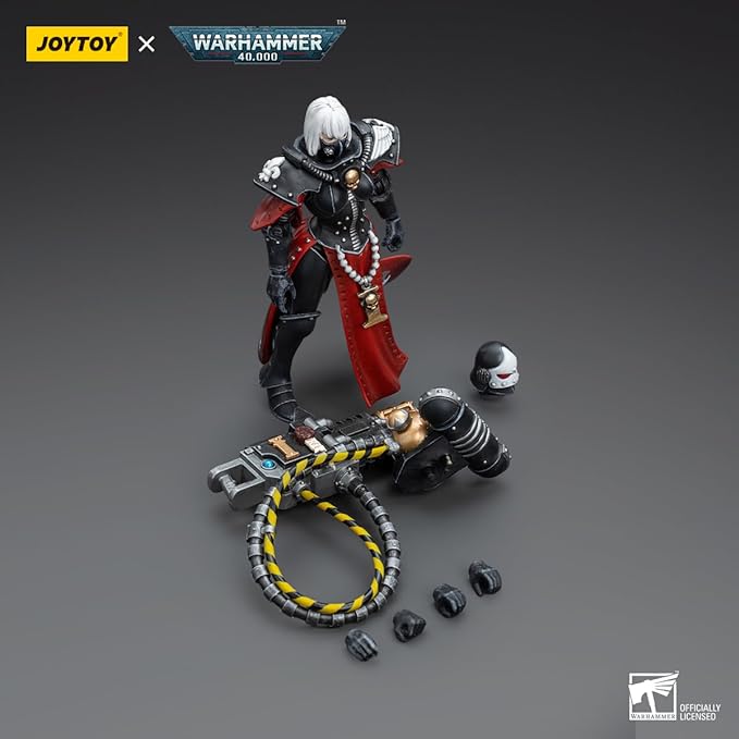 JOYTOY HAPPXYGG Warhammer 40k 1/18 4.7-inch Adepta Sororitas Retributor with Heavy Flamer action figure model toy series - Figurio