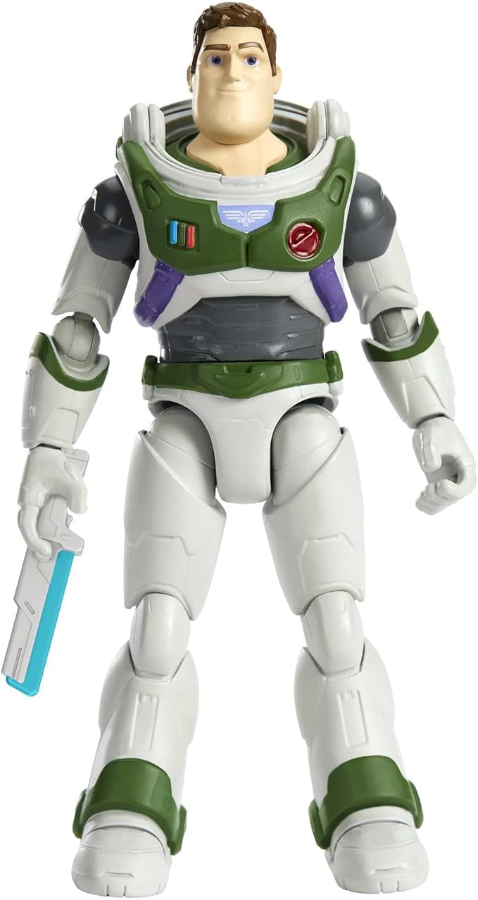 Disney Pixar Lightyear Space Ranger Alpha Buzz Lightyear Figure, Authentic Action Figure 5 Inches tall with 12 Posable Joints, Laser Blade, 4 Years & Up - Figurio