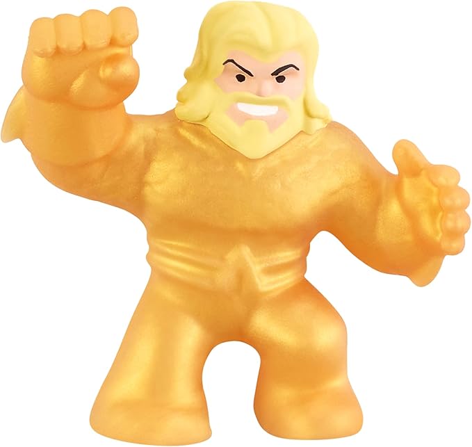 Heroes of Goo Jit Zu Licensed DC Minis - 6 Pack - 2.5'' Tall - Stealth Armor Batman, Gold Armor Aquaman, Speed Force Flash, Killer Croc, King Shark and Kryptonian Steel Superman - Figurio