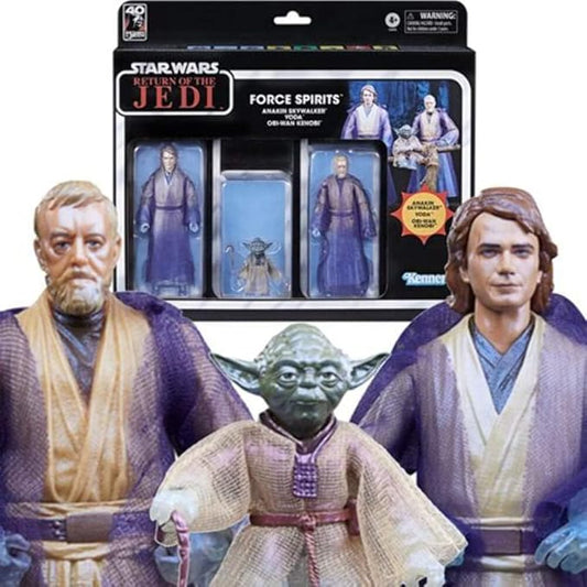 Star Wars The Black Series Force Ghosts Pack of 3 Figures Figure 4 Years+ - Figurio