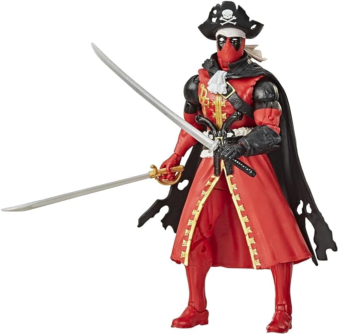 Marvel Hasbro Legends Series 6-inch Deadpool Collection Deadpool Action Figure (Pirate) Toy Premium Design and 3 Accessories - Figurio