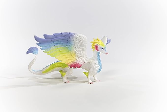 Schleich bayala, Mythical Creatures Toys for Kids, Rainbow Dragon Toy Figurine with Movable Wings, Ages 5+ - Figurio