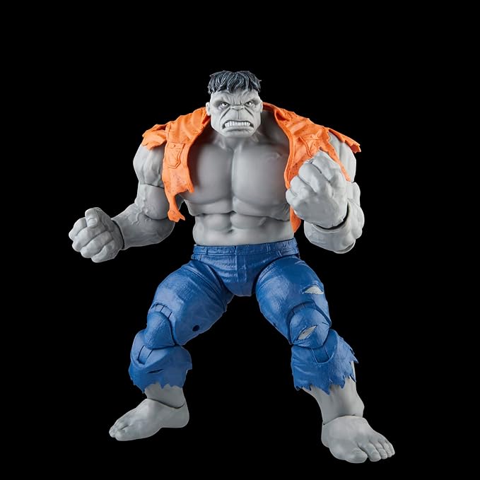 Marvel Legends Series Gray Hulk and Dr. Bruce Banner, Avengers 60th Anniversary Collectible 6 Inch Action Figures, 6 Accessories - Figurio