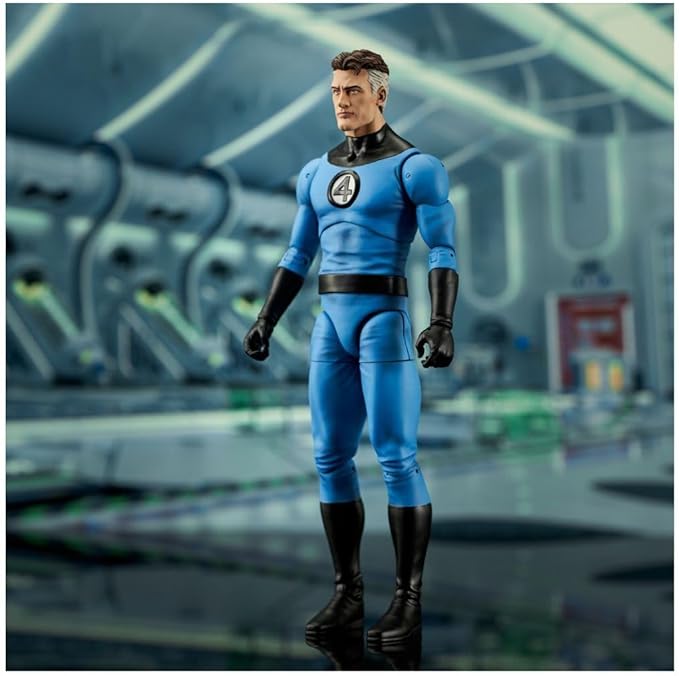 Diamond Select Toys Mr. Fantastic Select Action Figure with 16 Points of Articulation, Interchangeable Hands, and Stretched Parts - Figurio