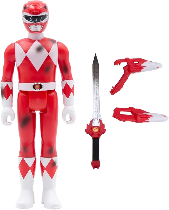 Mighty Morphin' Power Rangers Reaction Figure - Red Ranger (Battle Damaged) Classic Collectibles and Retro Toys - Figurio