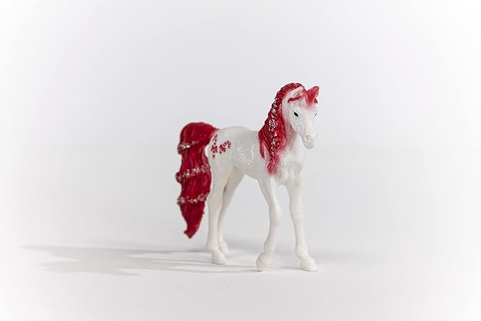 Schleich bayala, Collectible Unicorn Toy Figure for Girls and Boys, Candy Cane Unicorn Figurine (Dessert Series), Ages 5+, 6.3 inch - Figurio