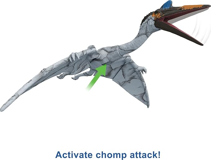 Mattel Jurassic World Dominion Massive Action Quetzalcoatlus Dinosaur Action Figure Toy with Attack Motion, Plus Downloadable App & AR - Figurio