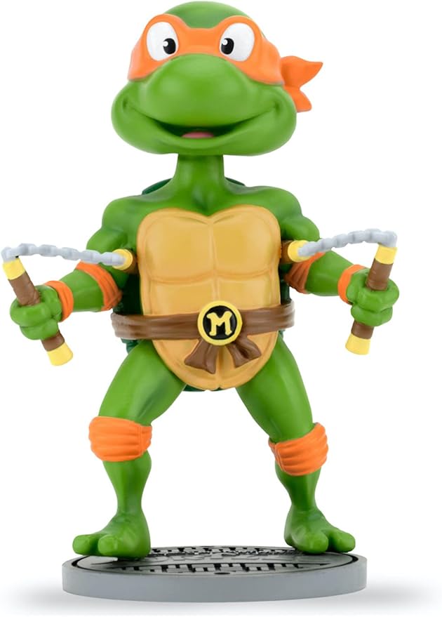 NECA Teenage Mutant Ninja Turtles (Classic) Head Knocker Michelangelo Toy Figure - Figurio