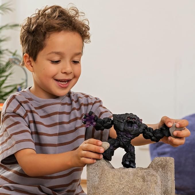 Schleich Eldrador Shadow World Stone Monster Realistic Mythical Fantasy Creature Action Figure Toy Stone Creature with Movable Arms and Torso for Boys and Girls Gift 7+ - Figurio