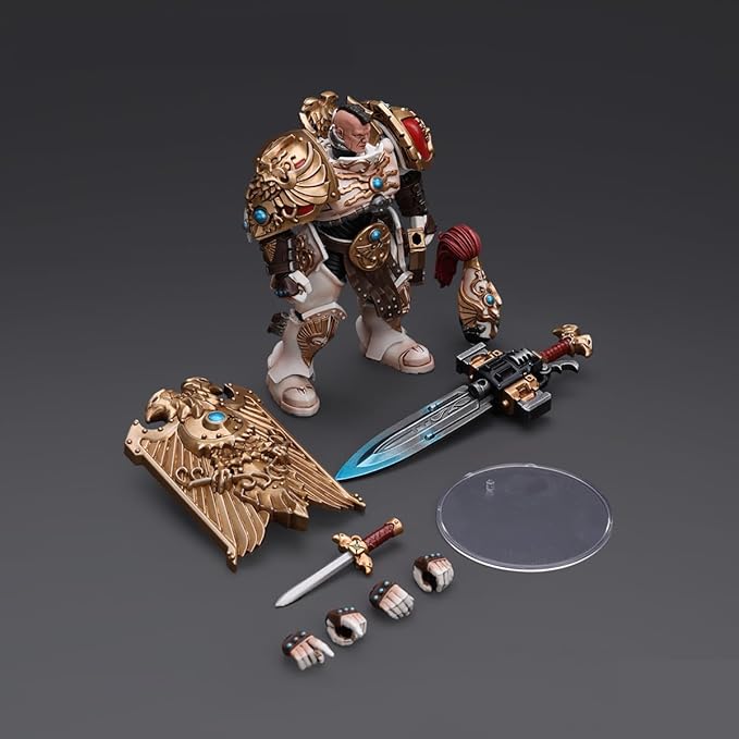 JOYTOY Warhammer 40,000 1/18 Action Figure Adeptus Custodes Solar Watch Custodian Guard with Sentinel Blade and Praesidium Shield Collection Model Birthday Gifts - Figurio