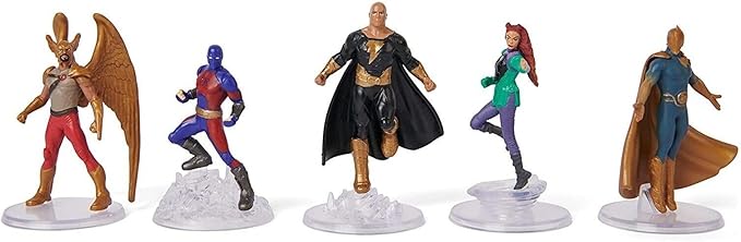 DC Comics, Black Adam Justice Society Set 10-Pack, 2-Inch Action Figures with Stands, Black Adam Movie Collectible Kids Toys, Ages 3 and Up - Figurio