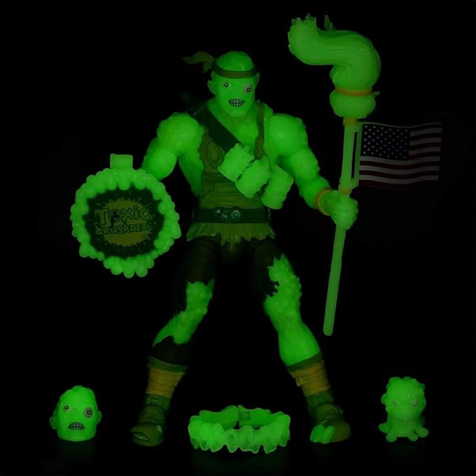 Super7 Toxic Crusaders Glow in The Dark Toxie Deluxe 6-Inch Action Figure - Figurio