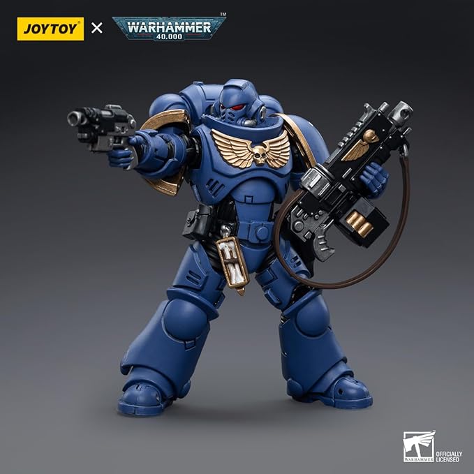 JOYTOY HAPPXYGG Warhammer 40k 1/18 4.7-inch Ultramarines Intercessors action figure model toy series - Figurio