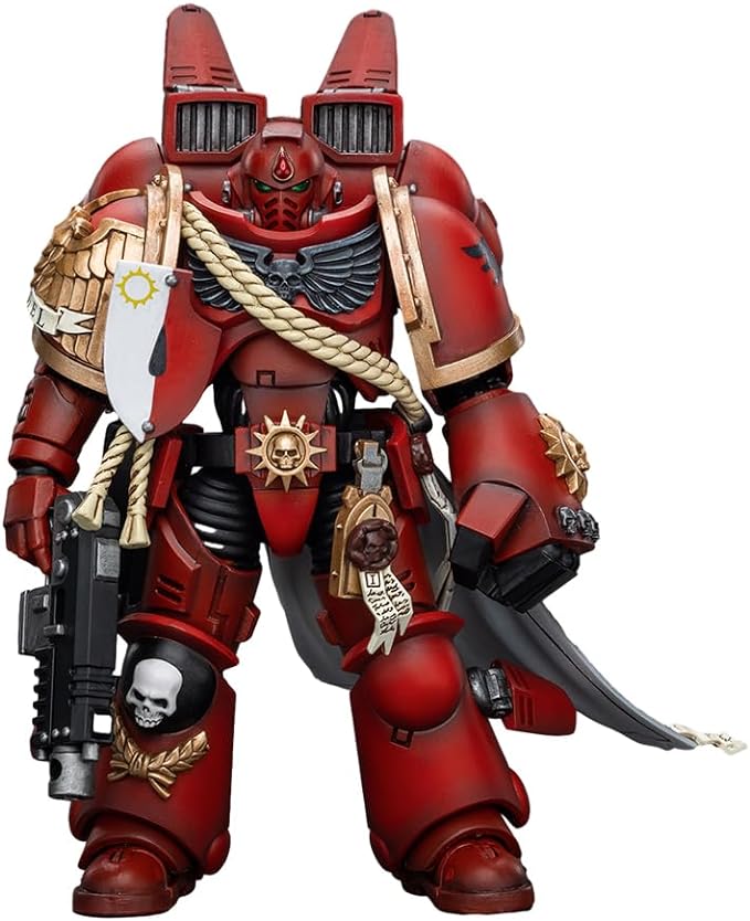 JOYTOY1/18 Action Figure Warhammer 40,000 Blood Angels Captain with Jump Pack Collection Model Birthday Gift - Figurio