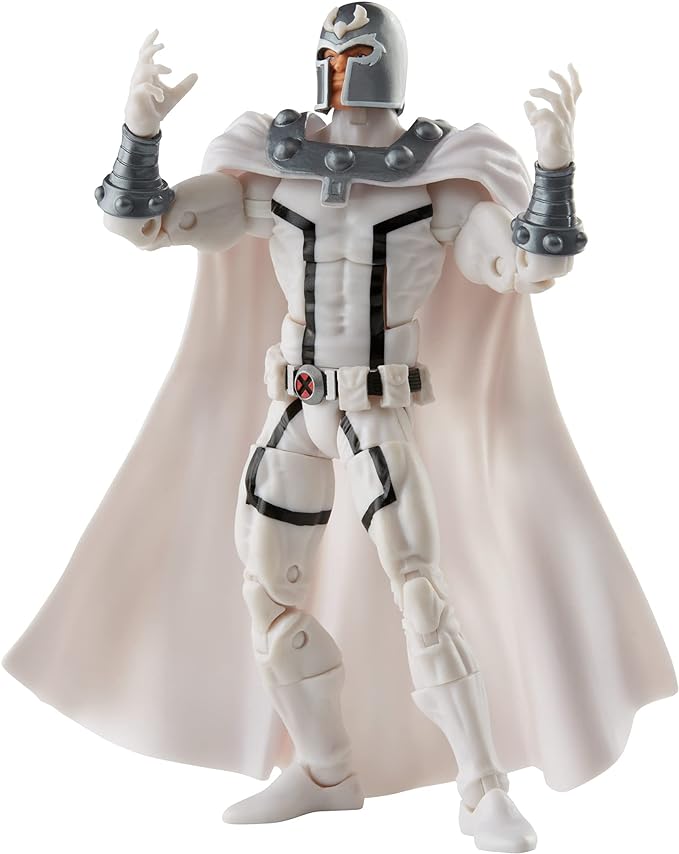 Marvel Hasbro Legends Series X-Men 6-inch Collectible Magneto Action Figure Toy, Premium Design and 2 Accessories, Ages 4 and Up, White - Figurio