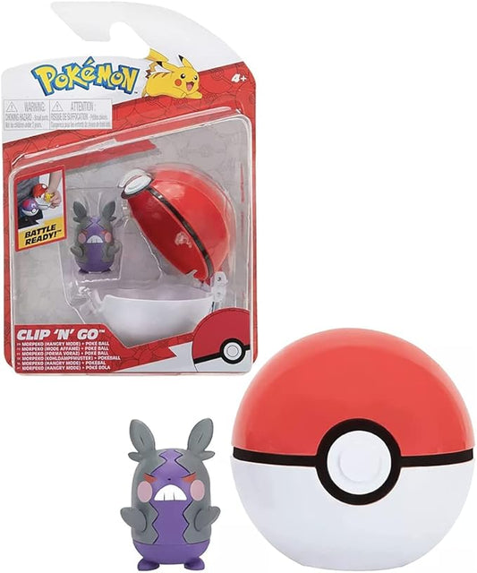 Pokemon Clip N Go - Morpeko (Hangry Mode) & Poke Ball - Figurio