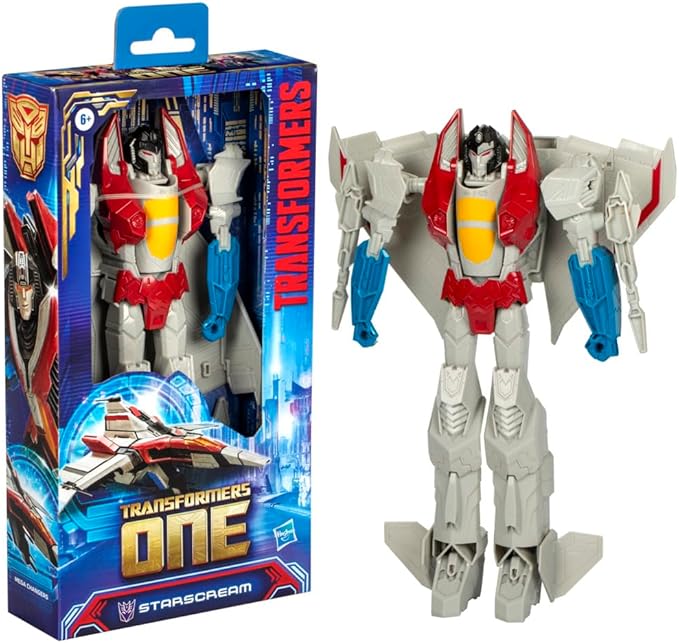 Transformers One Mega Changer Starscream 11-Inch Robot Action Figure, Interactive Toys for Boys and Girls Ages 6 and Up - Figurio