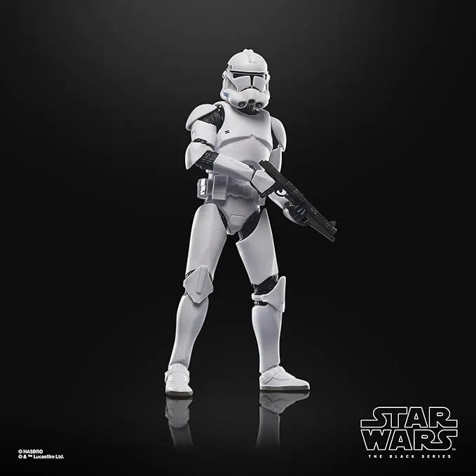 STAR WARS The Black Series Phase II Clone Trooper & Battle Droid, The Clone Wars Troop Building Collectible 6 Inch Action Figure 2-Pack - Figurio