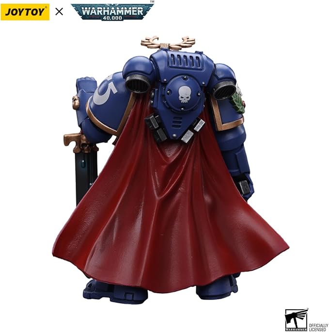 JOYTOY HAPPXYGG Warhammer 40k 1/18 4.7-inch Ultramarines Primaris Captain with Power Sword and Plasma Pistol action figure model toy series - Figurio