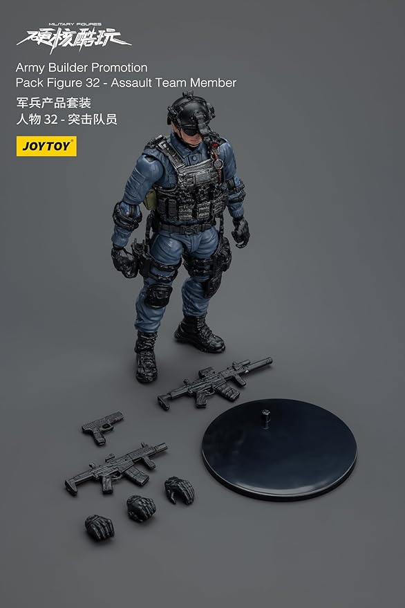 JOYTOY 1/18 Action Figure Army Builder Promotion Pack Figure 32 -Assault Team Member Collection Model Birthday Gifts - Figurio