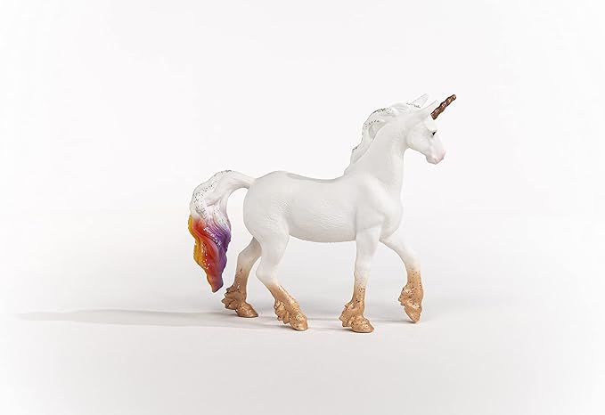 Schleich bayala Mythical Rainbow Love Unicorn Mare Figurine - Featuring Glittery Decorated Details and with Shiny Spiral Horn, Imaginative Fun and Durable Toy for Girls and Boys, Gift for Kids Ages 5+ - Figurio