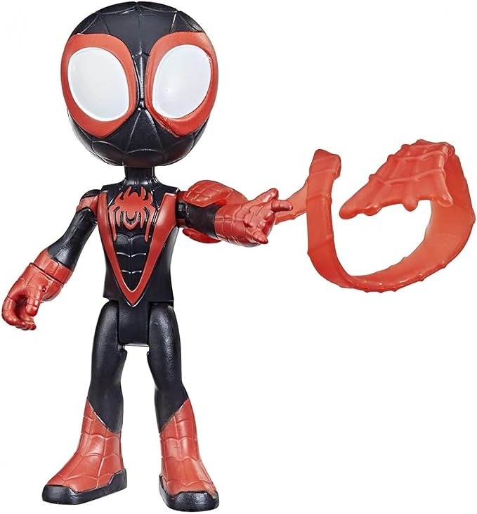 Spidey and his Amazing Friends Marvel Miles Morales Hero Figure, 4-Inch Scale Action Figure, Includes 1 Accessory, for Kids Ages 3 and Up - Figurio