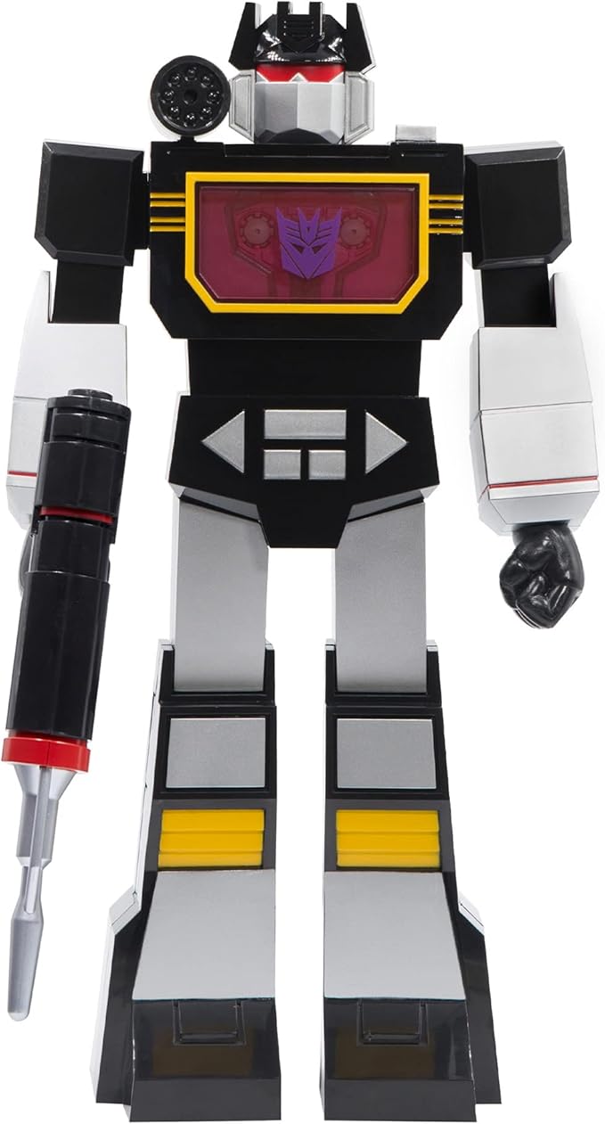 Super7 Super Cyborg Transformers Soundwave Soundblaster - 11" Transformers Action Figure with Accessories Classic Cartoon Collectibles and Retro Toys - Figurio