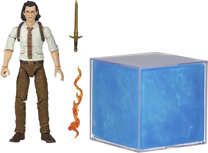 Avengers Marvel Legends Series Tesseract Electronic Role Play Accessory with Light FX, Marvel Studios’ Roleplay Item and 6” Collectible Loki-Figure - Figurio