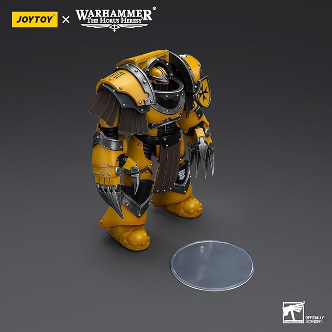 JOYTOY 1/18 Action Figure Warhammer 40,000 Imperial Fists Legion Cataphractii Terminator Squad Legion Cataphractii with Lightning Claws 5''Tall Movable Model Collectible Figurine - Figurio