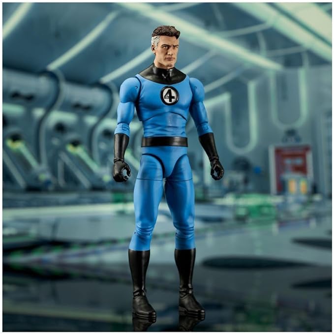 Diamond Select Toys Mr. Fantastic Select Action Figure with 16 Points of Articulation, Interchangeable Hands, and Stretched Parts - Figurio