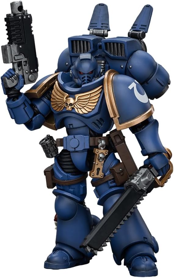 JOYTOY Warhammer 40,000 1/18 Action Figures Ultramarines Jump Pack Intercessors Intercessor 1 Collection Models Christmas Birthday Gifts - Figurio