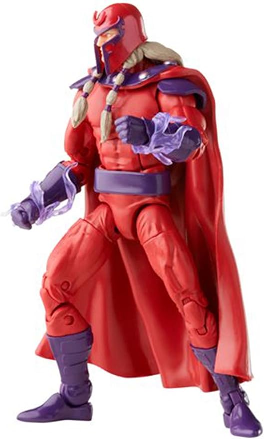 Marvel Legends Series 6-inch Scale Action Figure Toy Magneto, Premium Design, 1 Figure, and 5 Accessories , Red - Figurio