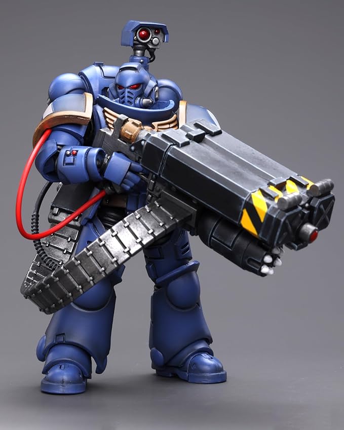 JOYTOY Warhammer 40K 1/18 Action Figures, Ultramarines Desolation Marine with Castellan Launcher (Superkrak) Perfect for Collectors & Decor, an Ideal Figurine Gift - JT8810 - Figurio