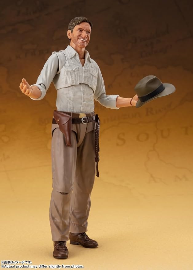 BANDAI SPIRITS S.H. Figuarts Indiana Jones (Raders/Lost Arc Holy Ark), Approx. 5.9 inches (150 mm), ABS & PVC, Painted Action Figure - Figurio