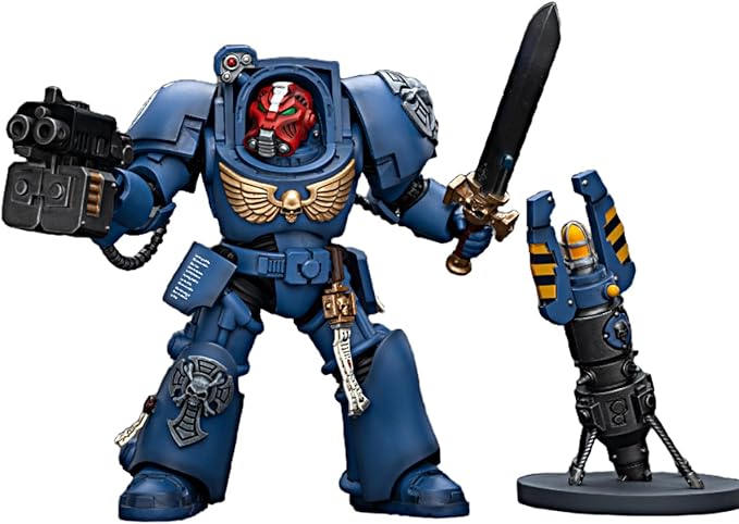 JOYTOY Warhammer 40,000 1/18 Action Figure Ultramarines Terminator Squad Sergeant with Power Sword and Teleport Homer Collection Model Birthday Gifts - Figurio