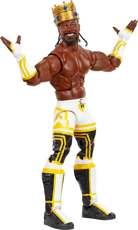 Mattel WWE King Woods Elite Collection Action Figure, Deluxe Articulation & Life-like Detail with Iconic Accessories, 6-inch - Figurio