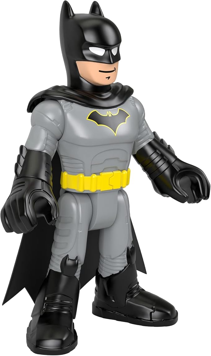 Fisher-Price Imaginext DC Super Friends Preschool Toy Batman XL 10-Inch Poseable Figure, Caped Crusader, for Pretend Play Kids Ages 3+ Years - Figurio