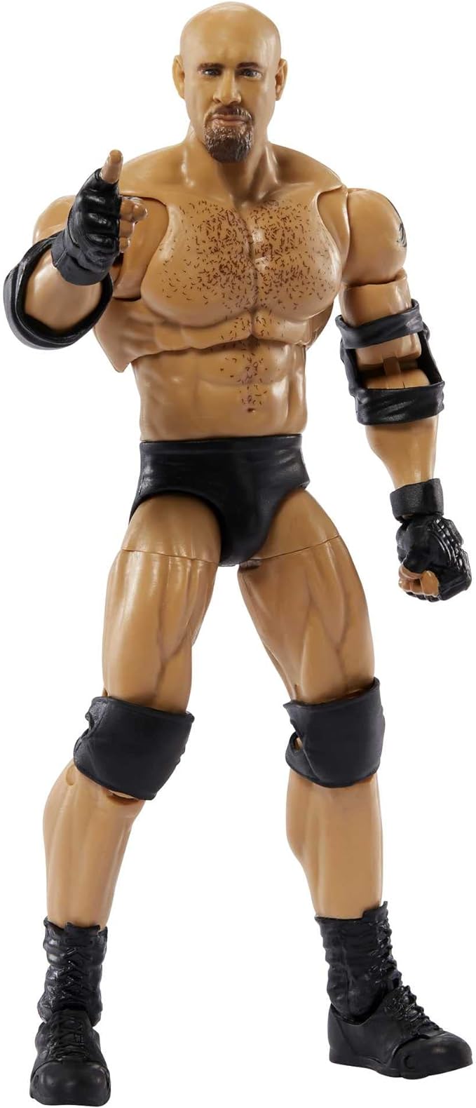 Mattel WWE Ultimate Edition Action Figure & Accessories, 6-inch Goldberg Collectible Set, Swappable Heads & Hands, Entrance Gear & 30 Articulation Points - Figurio