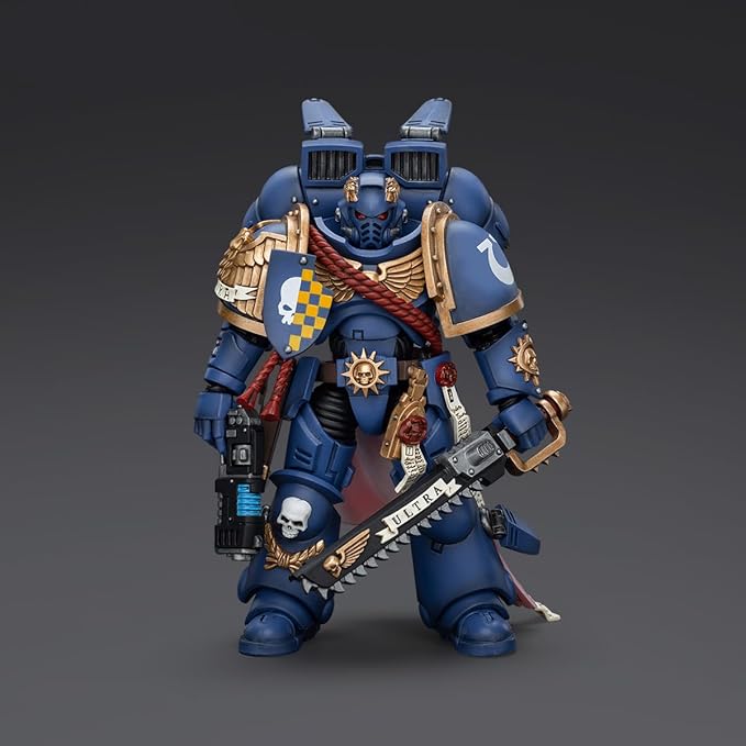 JOYTOY Warhammer 40,000 1/18 Action Figure Ultramarines Captain with Jump Pack Collection Model Birthday Gifts - Figurio