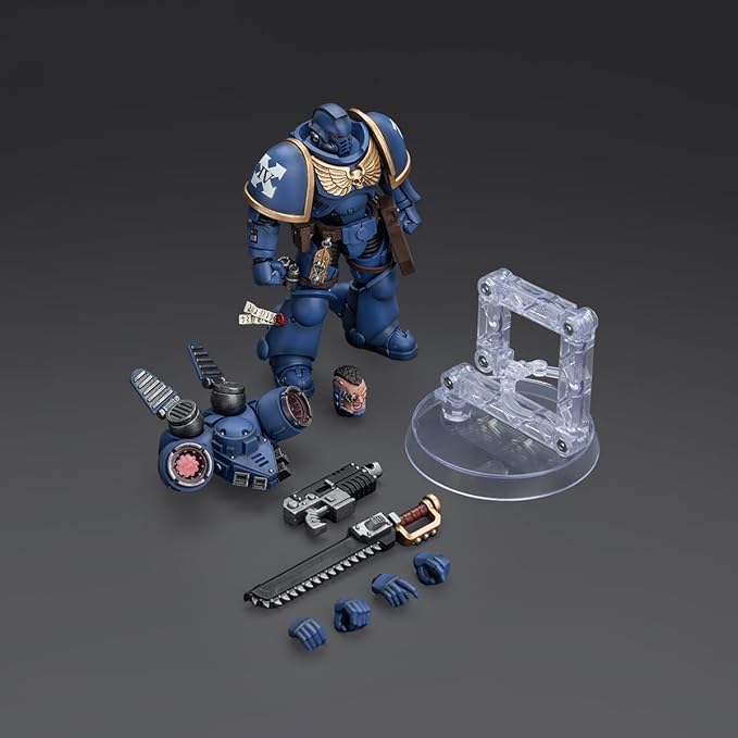 JOYTOY Warhammer 40,000 1/18 Action Figures Ultramarines Jump Pack Intercessors Intercessor 2 Collection Models Christmas Birthday Gifts - Figurio