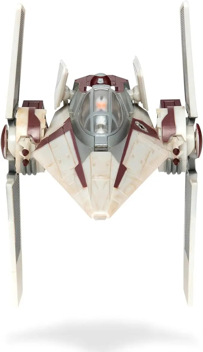 STAR WARS Micro Galaxy Squadron V-Wing Starfighter - 3-Inch Light Armor Class Vehicle with Two 1-Inch Micro Figure Accessories - Figurio