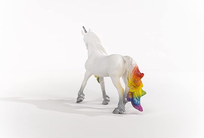 Schleich bayala, Unicorn Toys for Girls and Boys, Rainbow Love Unicorn Stallion with Glitter and Rhinestone Details, Ages 5+, Multicolor, 4.5 inch - Figurio