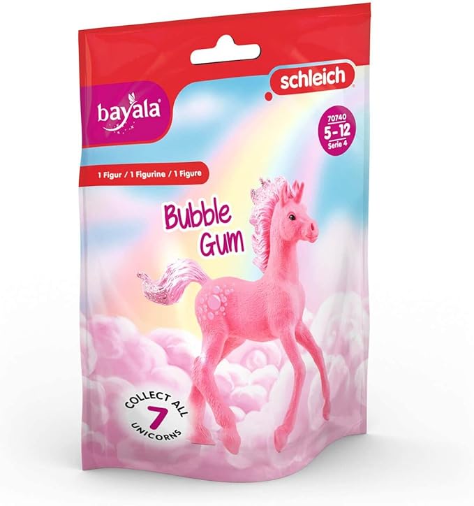 Schleich bayala, Collectible Unicorn Toy Figure for Girls and Boys, Bubble Gum Unicorn Figurine (Dessert Series), Ages 5+ - Figurio