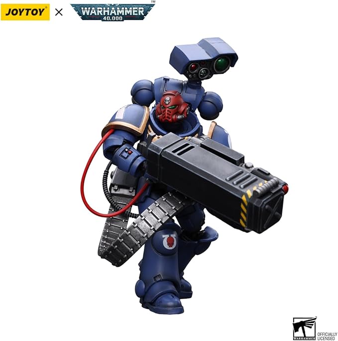 JOYTOY HAPPXYGG Warhammer 40k 1/18 4.7-inch Ultramarines Desolation Sergeant with Vengor Launcher action figure model toy series - Figurio