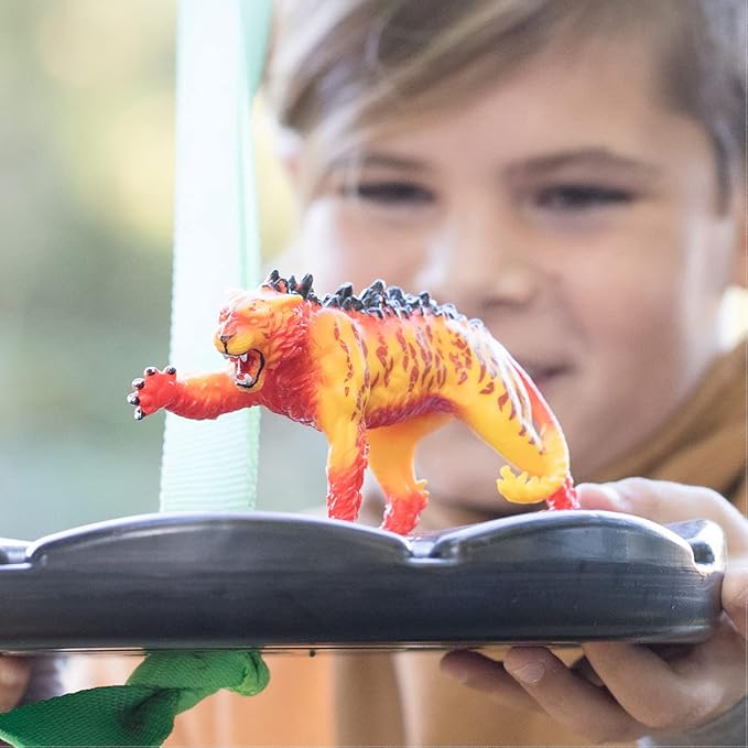 Schleich Eldrador Creatures, Lava Monster Mythical Creatures Toys for Kids, Lava Tiger Action Figure, Ages 7+ - Figurio